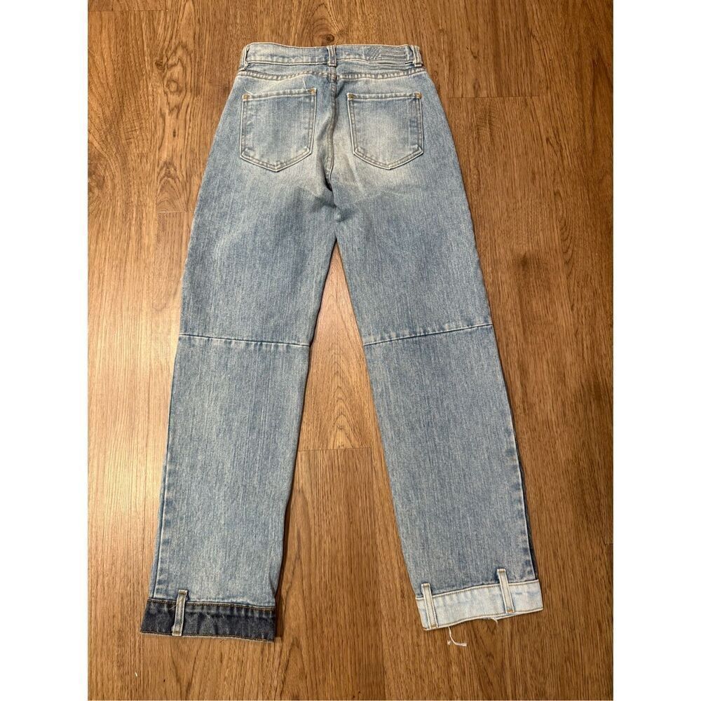 Revice Love at First Sight Jeans 24x28 Blue Denim Patchwork Rework Y2K Retro - Picture 6 of 7